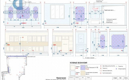 Рабочий чертеж дизайн-проекта трехкомнатной квартиры 119 кв. м. Стр.33