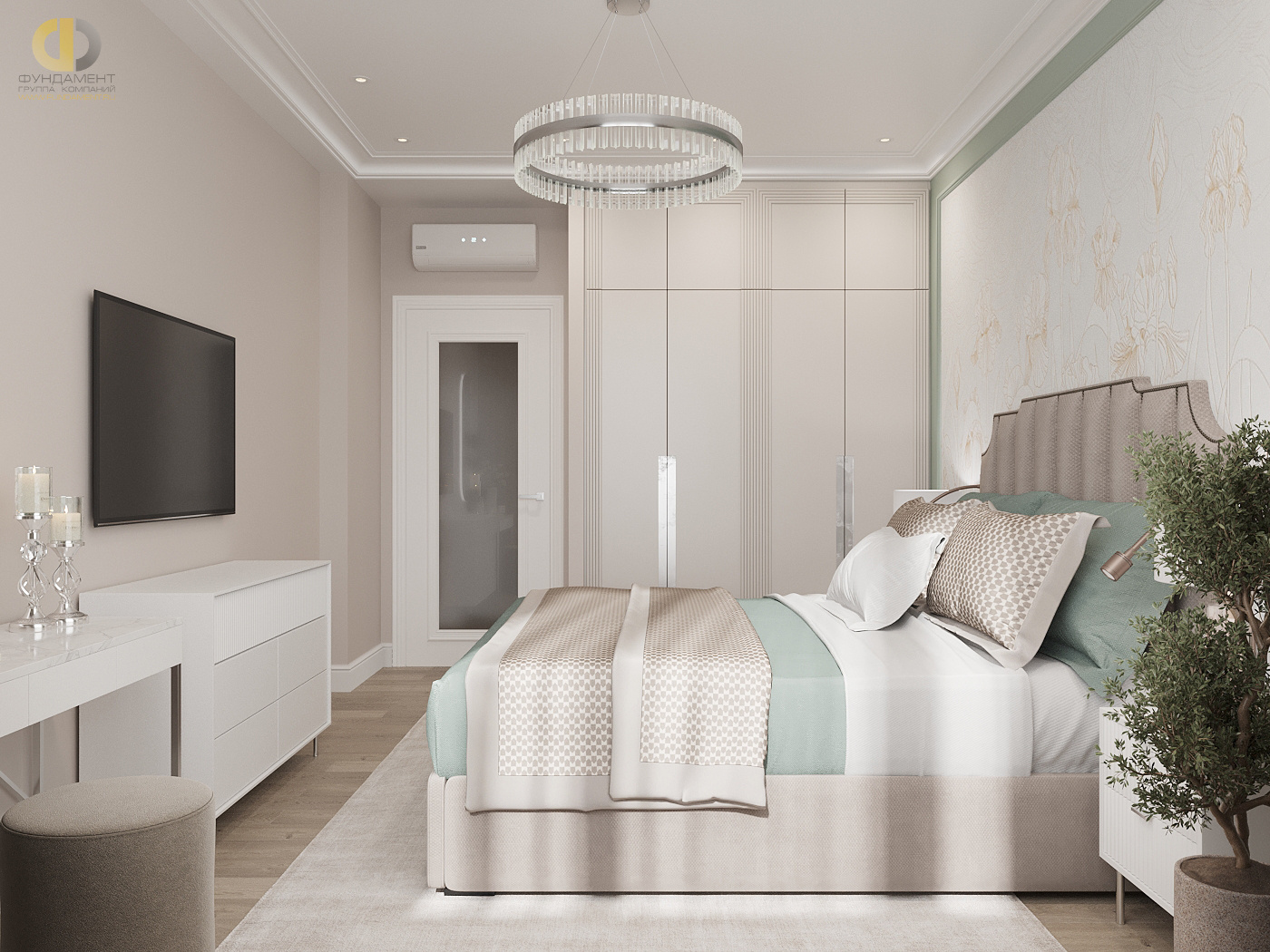 Дизайн спальни в стиле неоклассическом – фото 111