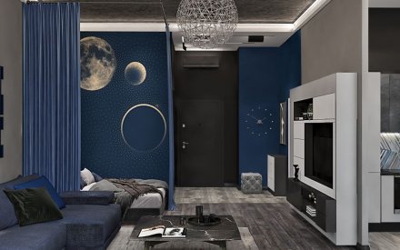Дизайн интерьера двухкомнатной квартиры в Москве