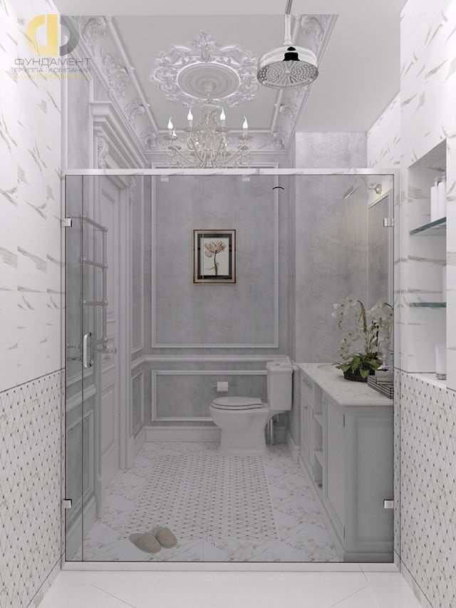 Дизайн ванной в классическом стиле  – фото 1842