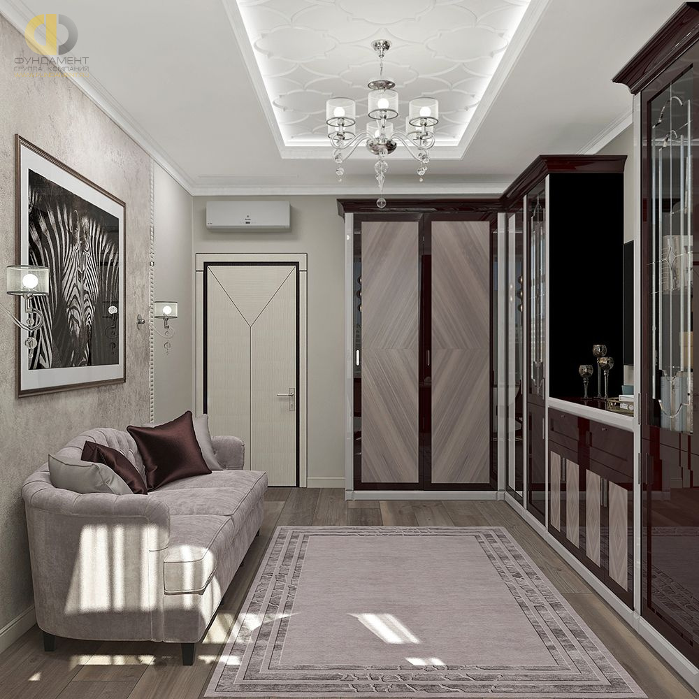 Дизайн интерьера кабинета в четырёхкомнатной квартире 114 кв. м в стиле ар-деко и неоклассика  – фото 221