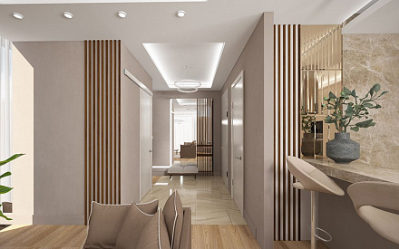 Дизайн интерьера гостиной в трёхкомнатной квартире 95 кв.м в современном стиле4