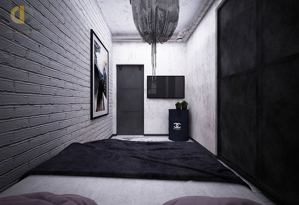 Дизайн спальни в лофт стиле