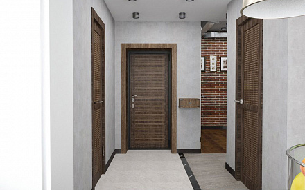 Дизайн коридора в лофт стиле