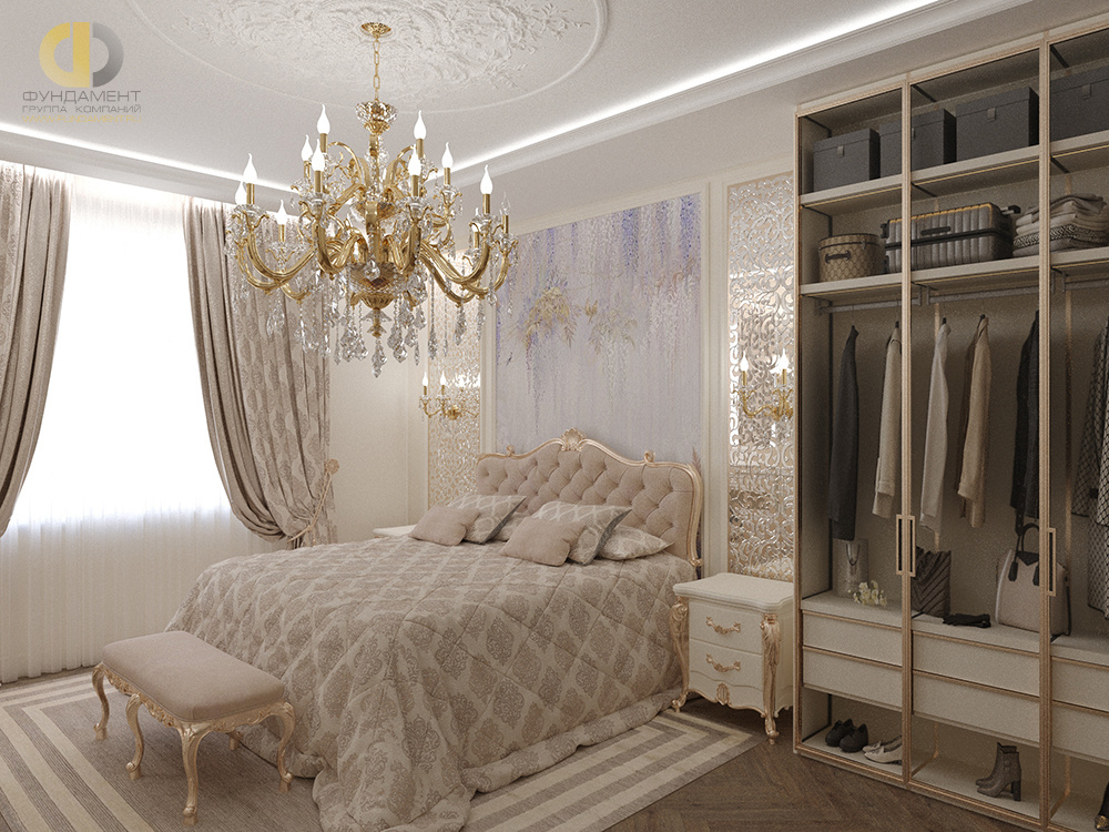 Дизайн спальни в стиле классическом – фото 186