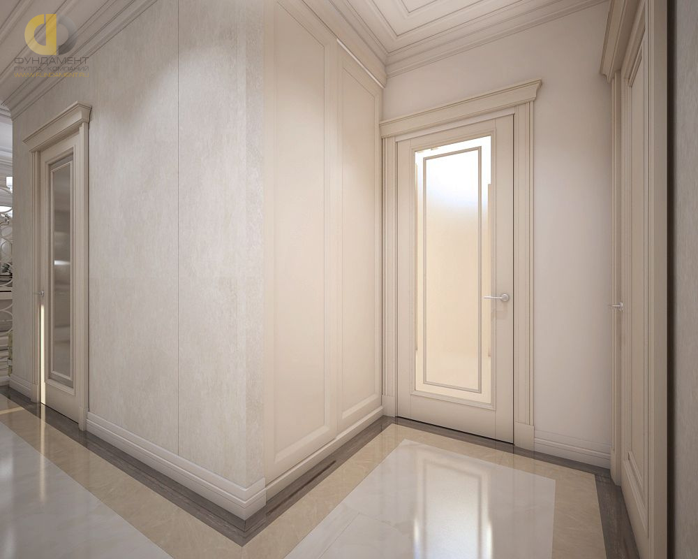 Дизайн интерьера коридора в четырёхкомнатной квартиры 103 кв.м в стиле современная классика5