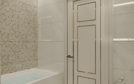 Дизайн интерьера ванной в трёхкомнатной квартире 126 кв.м в стиле неоклассика24