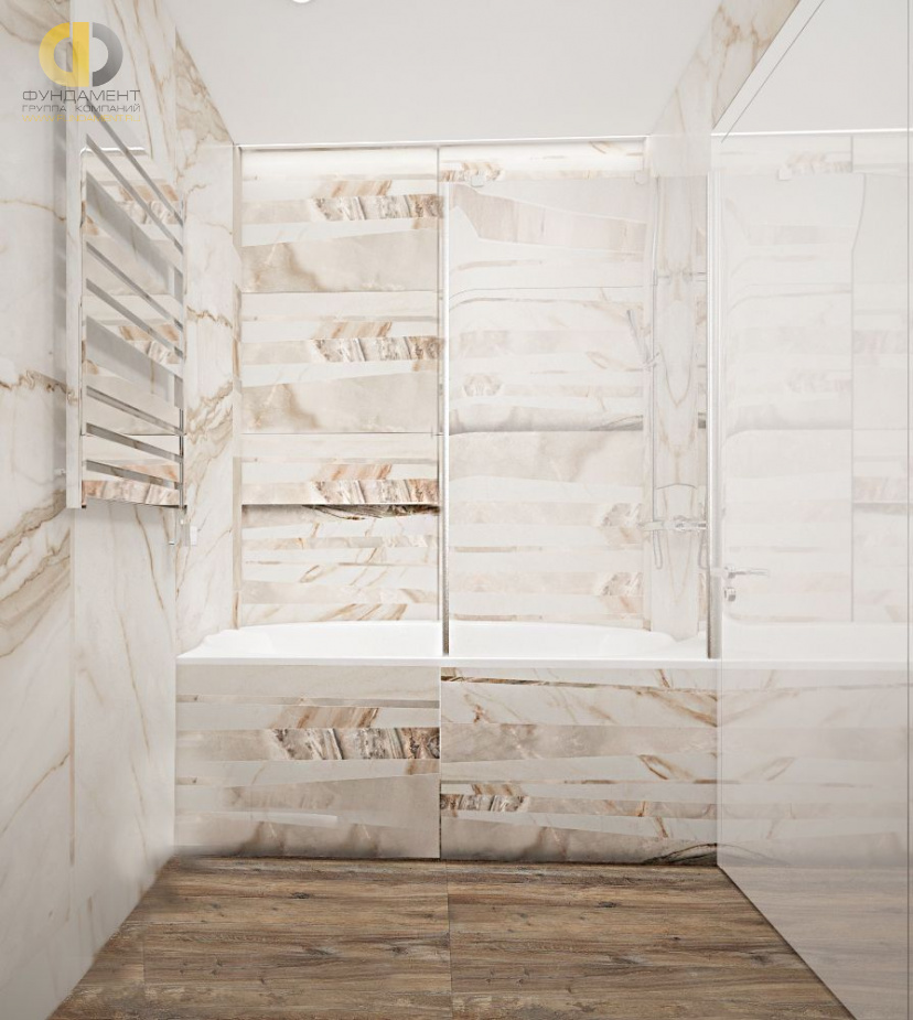 Дизайн интерьера ванной в трёхкомнатной квартире 95 кв.м в современном стиле11