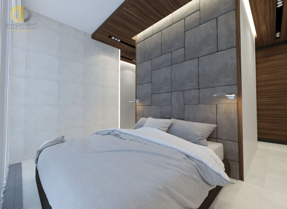 Дизайн спальни в квартире-студии 101 кв. м в стиле минимализм