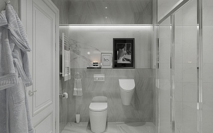Дизайн интерьера ванной в трёхкомнатной квартире 110 кв.м в стиле современная классика7