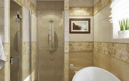 Дизайн ванной в двухэтажном частном доме 85 кв. м