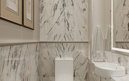 Дизайн интерьера ванной в двухкомнатной квартире 82 кв.м в классическом стиле18