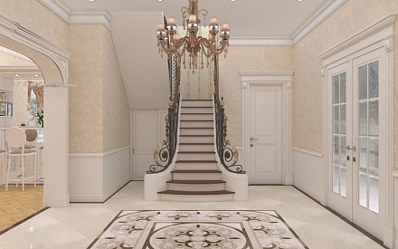 Дизайн коридора в классическом стиле