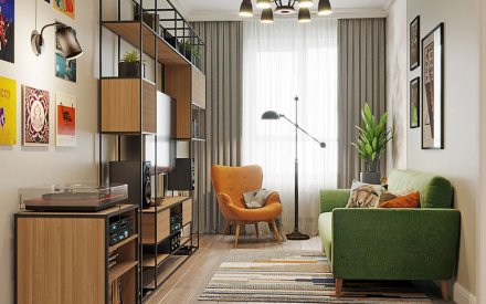 Дизайн малогабаритной двухкомнатной квартиры в Москве