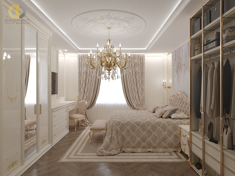 Дизайн спальни в стиле классическом – фото 188