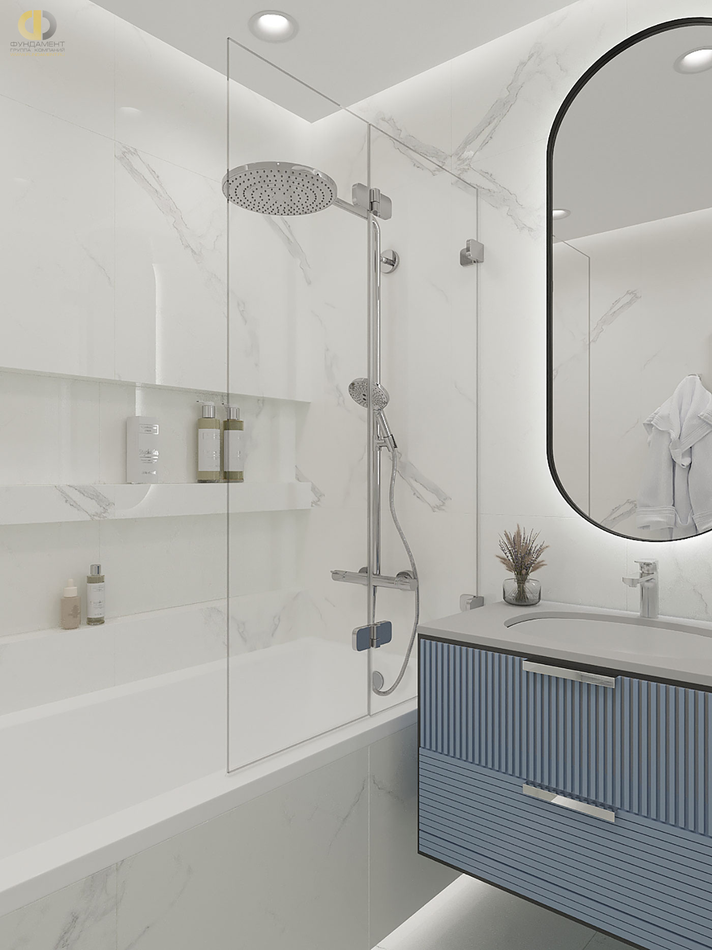 Дизайн ванной в стиле неоклассическом – фото 135