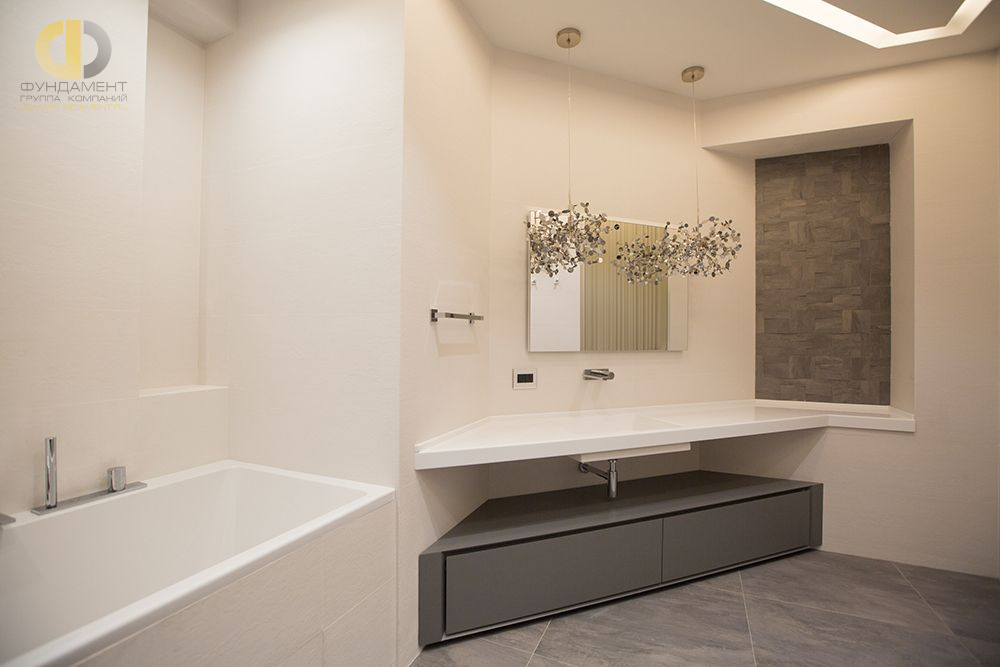Ремонт ванной в трехкомнатной квартире 144 кв. м в современном стиле