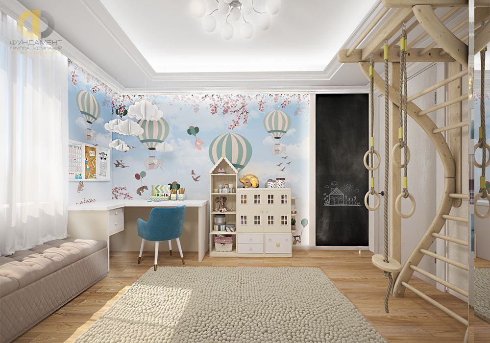 Дизайн интерьера детской в трёхкомнатной квартире 95 кв.м в современном стиле8
