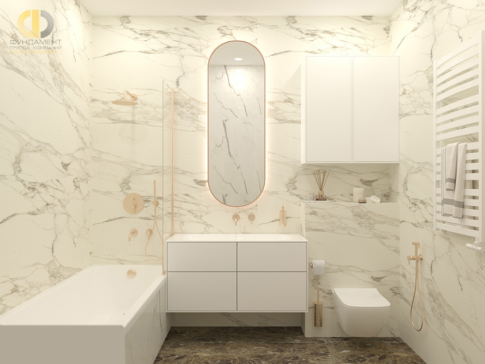 Дизайн ванной в стиле неоклассическом – фото 177