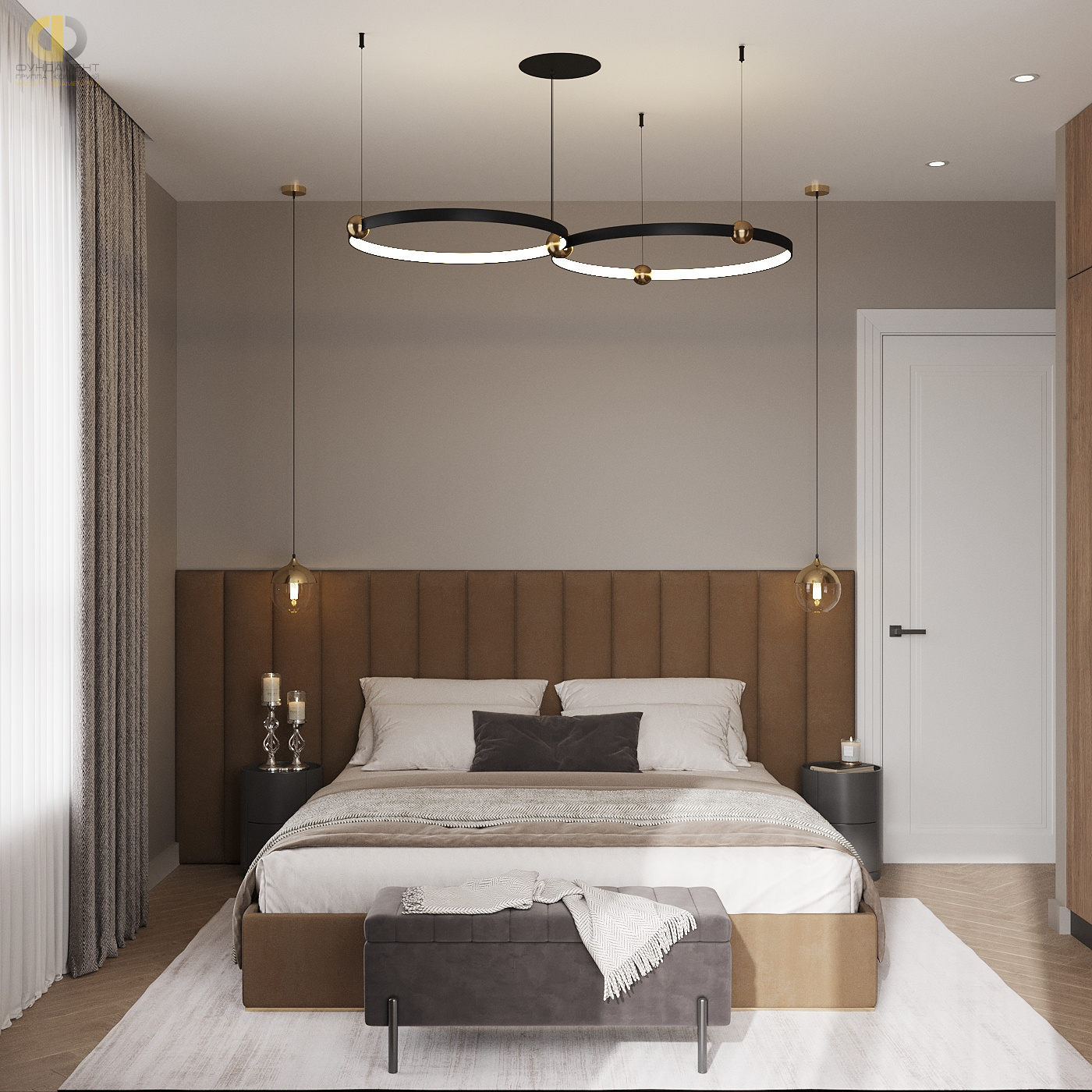 Дизайн спальни в стиле cовременном – фото 118