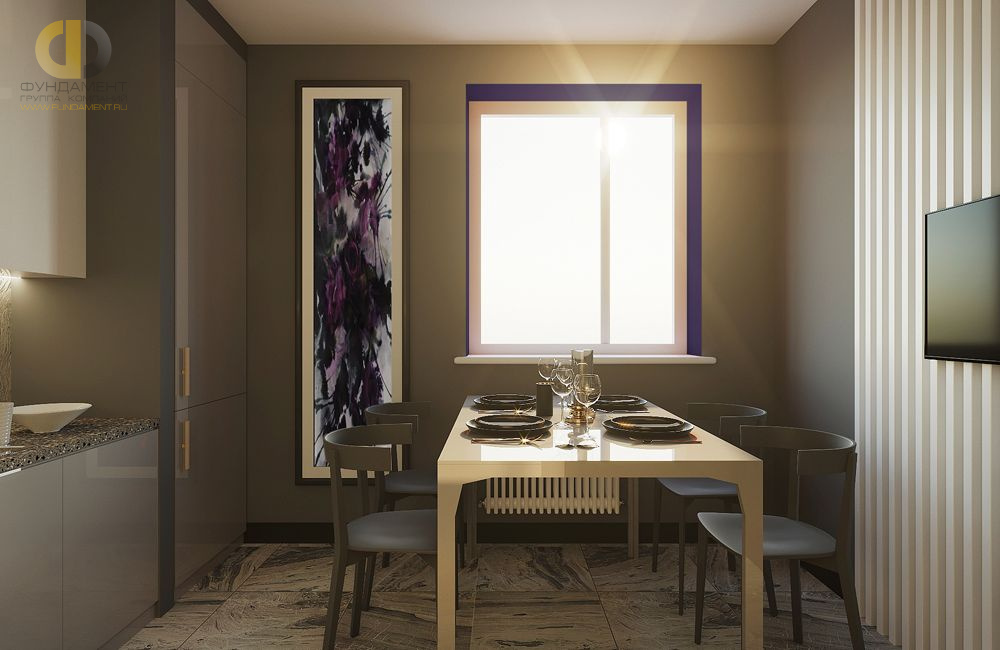 Дизайн интерьера кухни в трёхкомнатной квартире 75 кв.м в стиле минимализм8