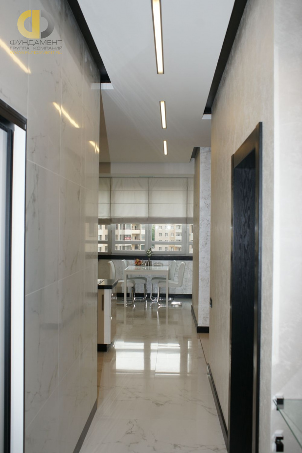 Современный ремонт коридора в двухкомнатной квартире в стиле минимализм