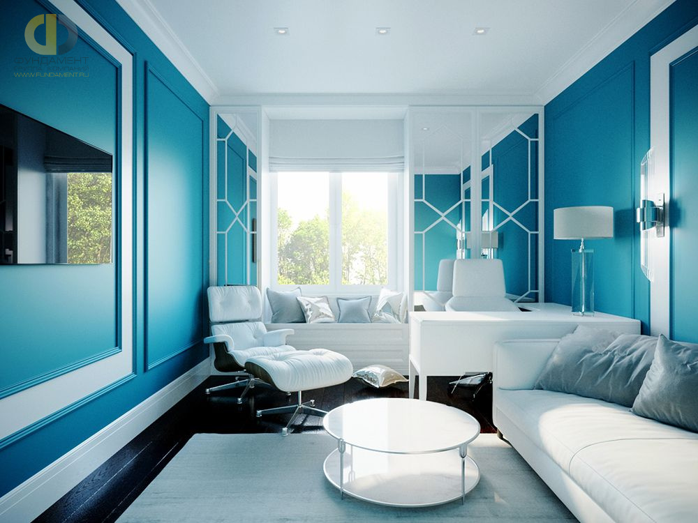 Дизайн интерьера кабинета в четырёхкомнатной квартире 101 кв.м в стиле неоклассика – фото 260