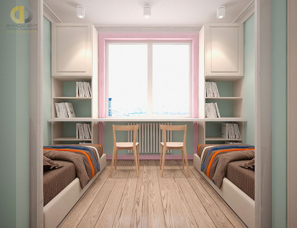 Дизайн интерьера детской в трёхкомнатной квартие 87 кв.м в современном стиле – фото 866