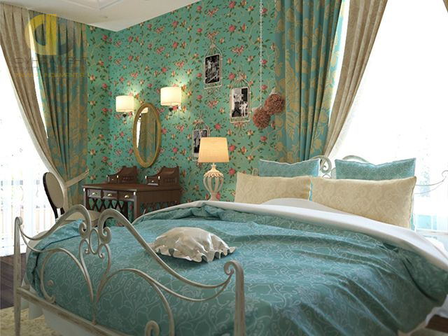Дизайн спальни в английском стиле – фото 1901