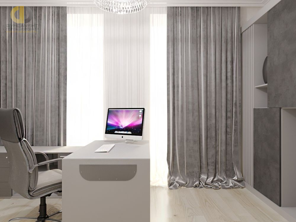 Дизайн интерьера кабинета в доме 278 кв.м в стиле ар-деко – фото 272