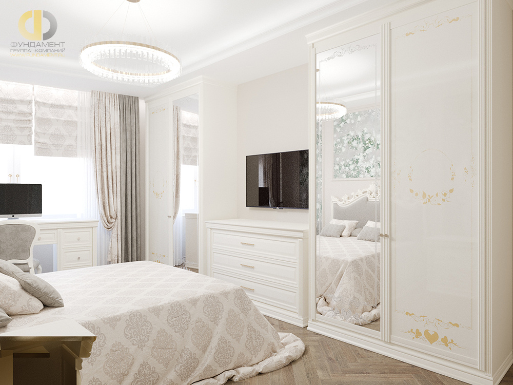 Дизайн спальни в стиле классическом – фото 191