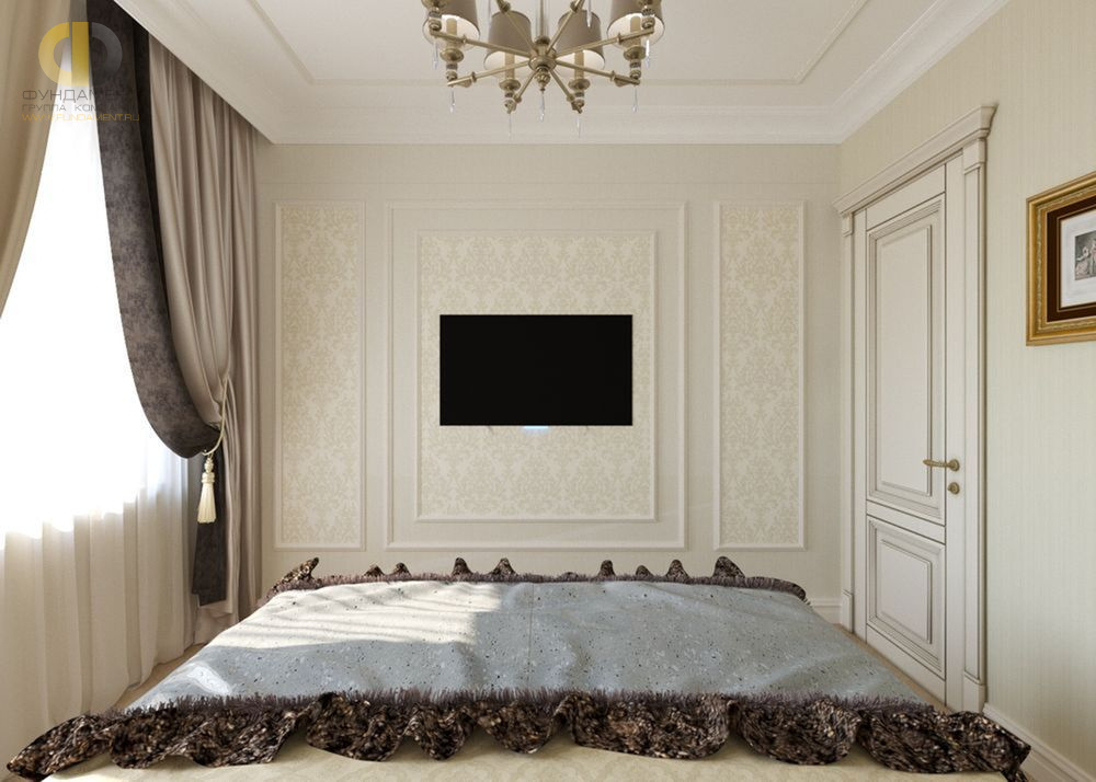 Дизайн интерьера спальни в доме 386 кв.м в классическом стиле33