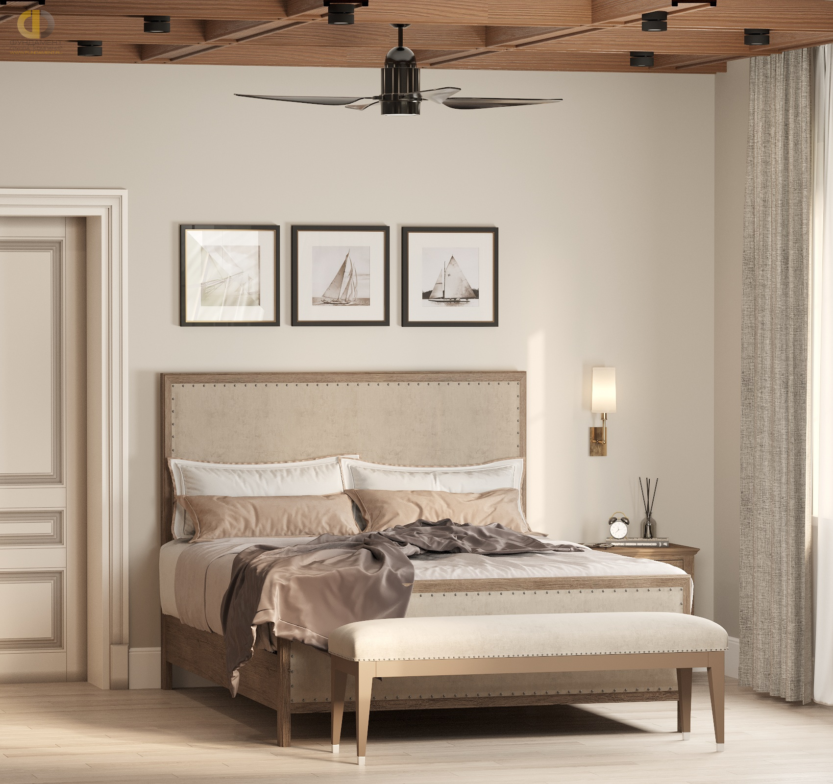 Дизайн спальни в стиле классическом – фото 9