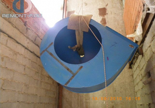Подъем вентиляционного оборудования