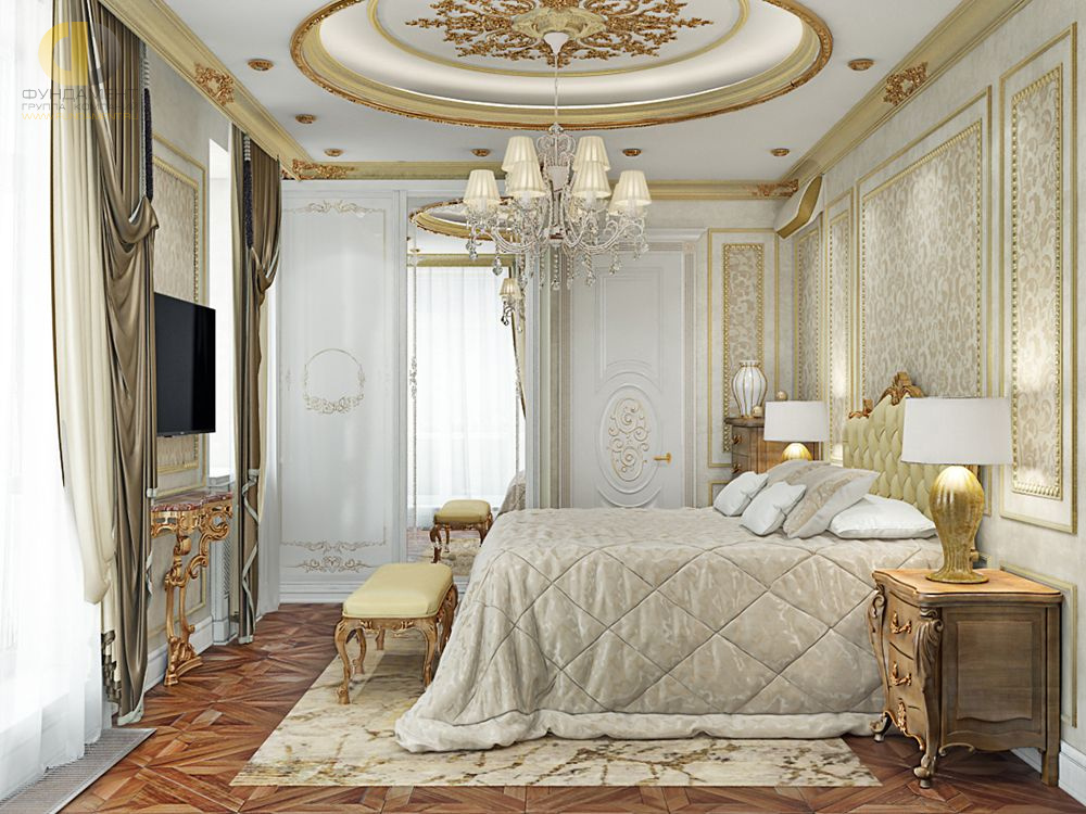 Дизайн спальни в классическом стиле  – фото 1780