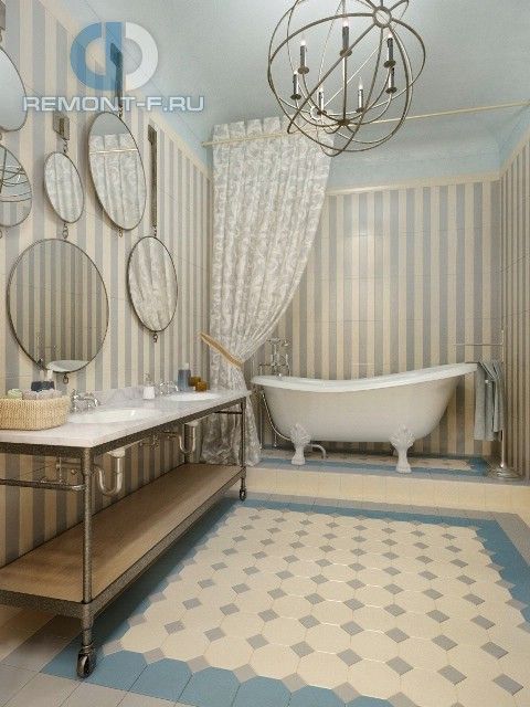 Дизайн ванной в прованском стиле  – фото 1909