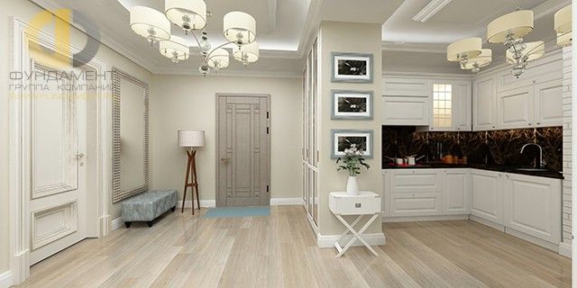 Дизайн кухни в квартире в стиле современная классика Дизайн кухни в квартире в стиле современная классика