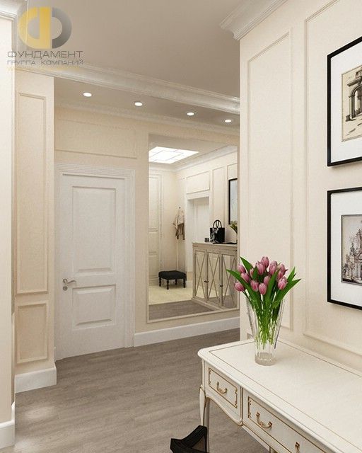 коридор в двухкомнатной квартире в стиле неоклассика – фото 1402