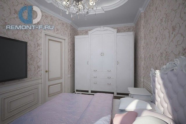 Интерьер спальни в 5-комнатной квартире в классическом стиле Интерьер спальни в 5-комнатной квартире в классическом стиле