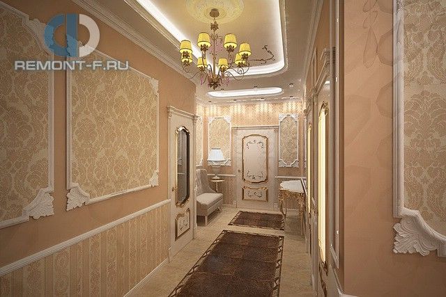 Интерьер коридора в 5-комнатной квартире в классическом стиле Интерьер коридора в 5-комнатной квартире в классическом стиле