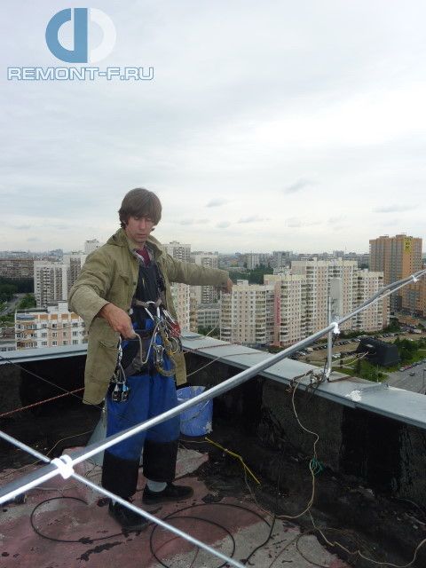 Монтаж рекламного баннера на ул.Перерва фото 2010 года Монтаж рекламного баннера на ул.Перерва фото 2010 года
