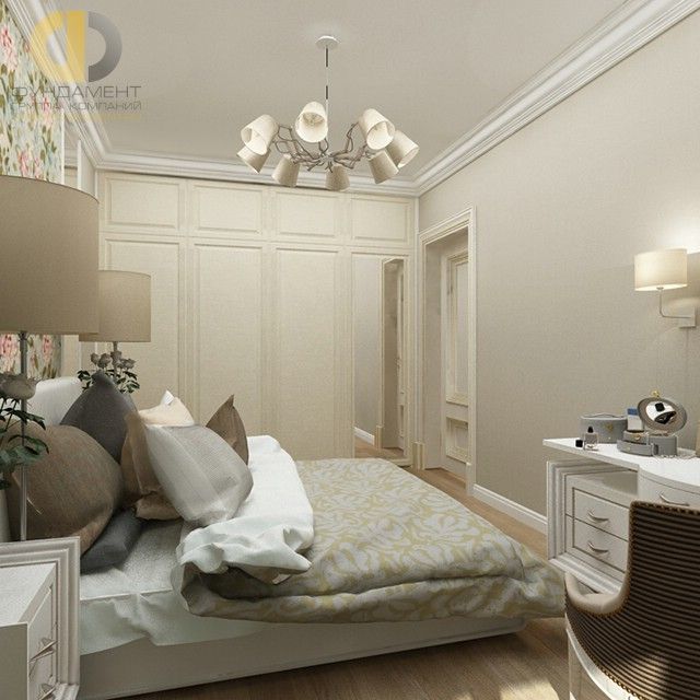 Дизайн спальни в квартире в стиле современная классика – фото 1940