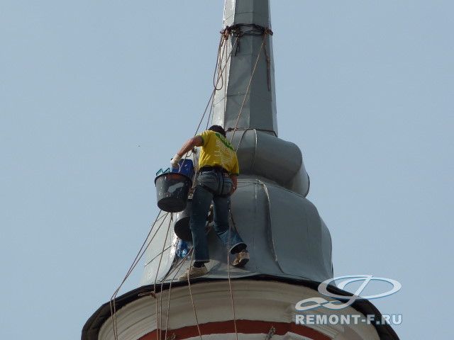 Реставрация колокольни Знаменского Собора на Варварке фото 2009 года