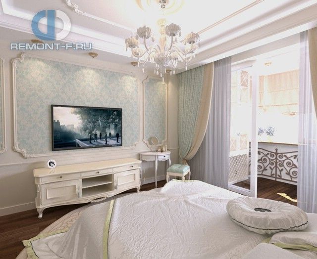 Дизайн-проект спальни в трехкомнатной квартире 119 кв. м в Москве