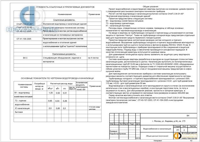 Водоснабжение и канализация (173 кв.м) фото 2015 года