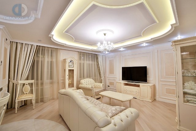 Дизайн гостиной в квартире в классическом стиле. Фото новинок 2016
