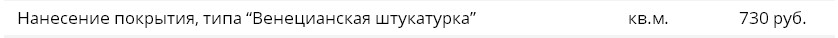 Стоимость работ по оформлению стен венецианской штукатуркой