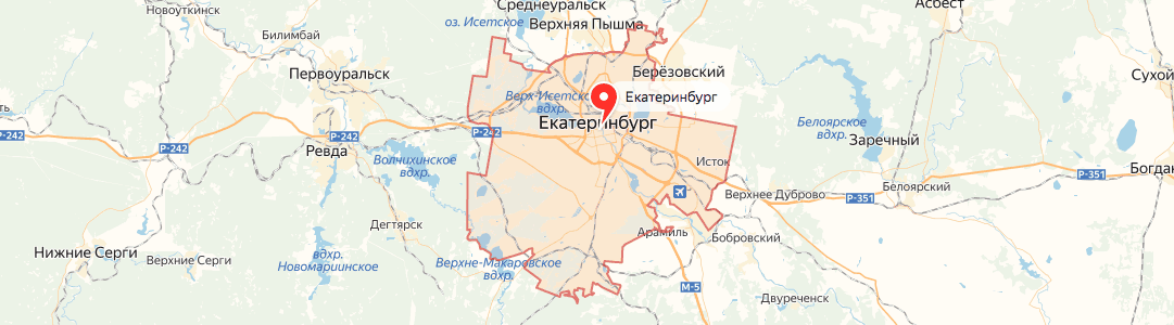 Екатеринбург на карте Екатеринбург на карте