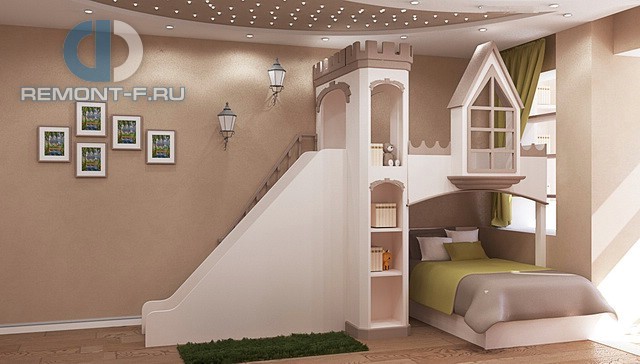 Оригинальный дизайн детской комнаты 4-комнатной квартиры на ул. Вавилова