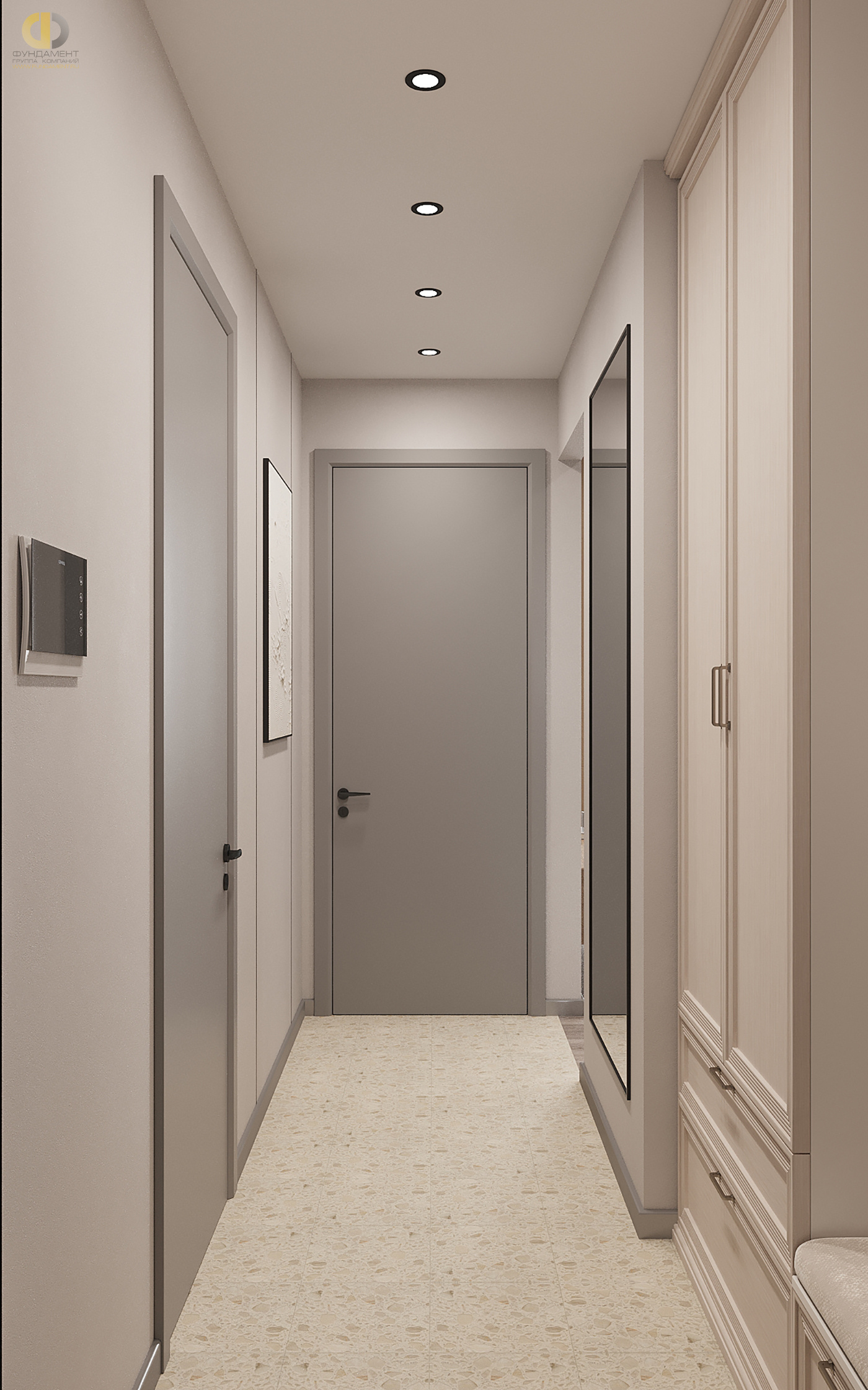 Дизайн коридора в стиле манимализском – фото 1